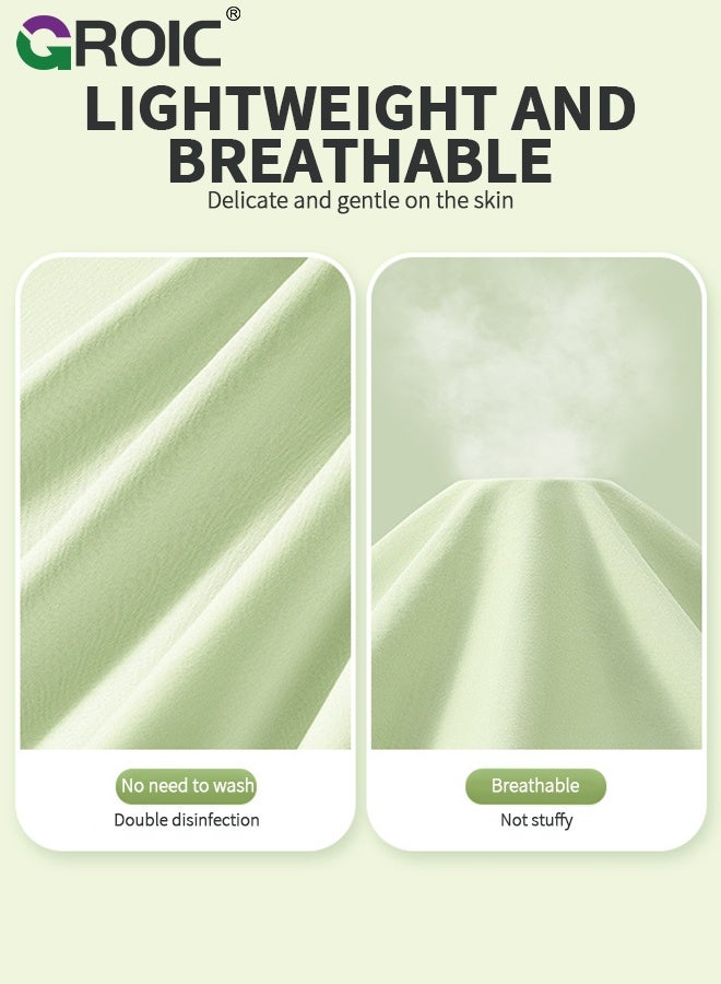 GROIC 4-Piece Disposable Sheet Set, Travel-Safe Disposable Cover Sheets for Travel, Disposable Bed Sheet, Disposable Duvet Cover, Disposable Pillowcases, Perfect for Hotels, Bedding Set for 1.8m Beds - Image 4